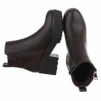 Damen High-Heel Stiefeletten - brown