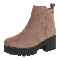 Damen High-Heel Stiefeletten - khaki