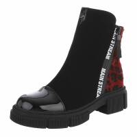 Damen Klassische Stiefeletten - blackred