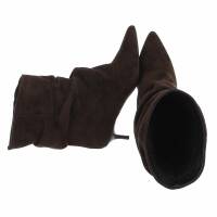 Damen High-Heel Stiefeletten - coffee