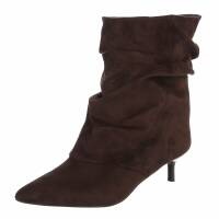 Damen High-Heel Stiefeletten - dkbrown