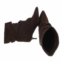 Damen High-Heel Stiefeletten - dkbrown