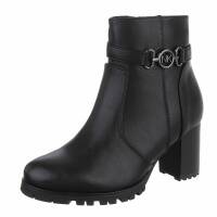 Damen High-Heel Stiefeletten - blackpu