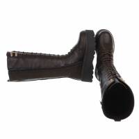 Damen Schnürstiefel - brownpu