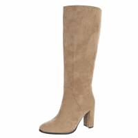 Damen High-Heel Stiefel - khaki