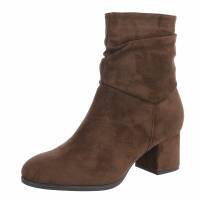 Damen High-Heel Stiefeletten - khaki