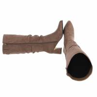 Damen High-Heel Stiefel - khaki