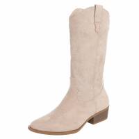Damen Western- & Bikerboots - beige