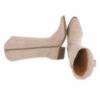 Damen Western- & Bikerboots - beige