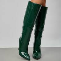 Damen High-Heel Stiefel - armygreen