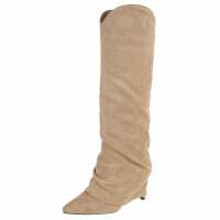 Damen High-Heel Stiefel - khaki