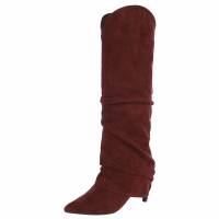 Damen High-Heel Stiefel - wine