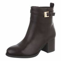 Damen High-Heel Stiefeletten - brown