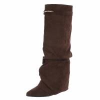 Damen High-Heel Stiefel - brownsuede