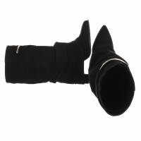 Damen High-Heel Stiefeletten - blacksuede