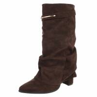 Damen High-Heel Stiefeletten - brownsuede